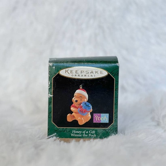 Honey Of A Gift`1997`Miniature-Disney's-Winnie The Pooh,Hallmark Tree Ornament - Picture 1 of 1